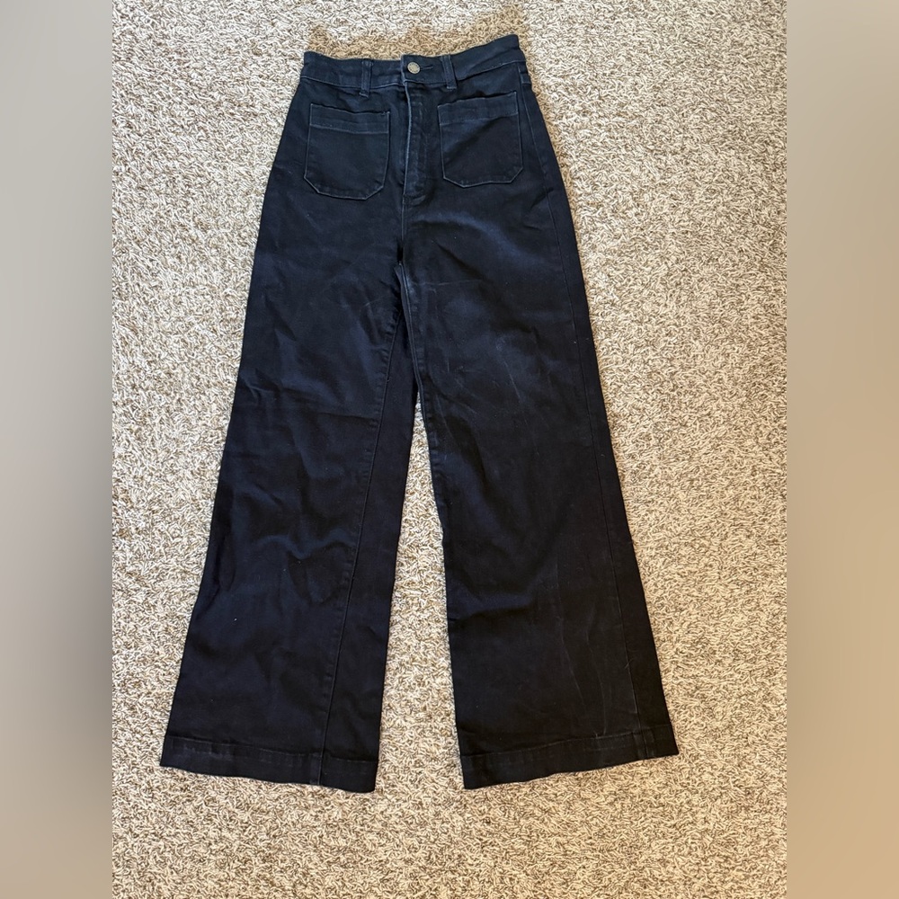 ROLLA'S Black Wide-Leg Jeans